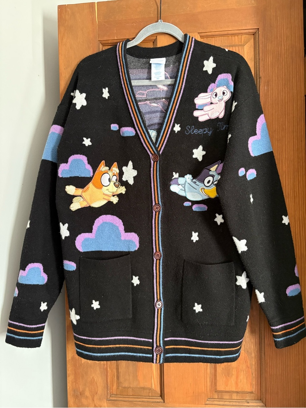 Her Universe Bluey Heeler M Medium Novelty Button Up Women’s Cardigan Sweater
